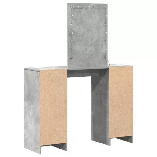 Öltözködőasztal ajtóval Világosszürke 102 x 33 x 135 cm Faanyag