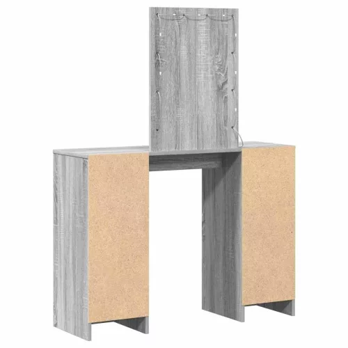 Öltözködőasztal tárolóval Szürke 102 x 33 x 135 cm Faanyag