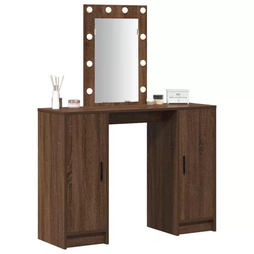 Öltözködőasztal tárolóval Barna 102 x 33 x 135 cm Faanyag