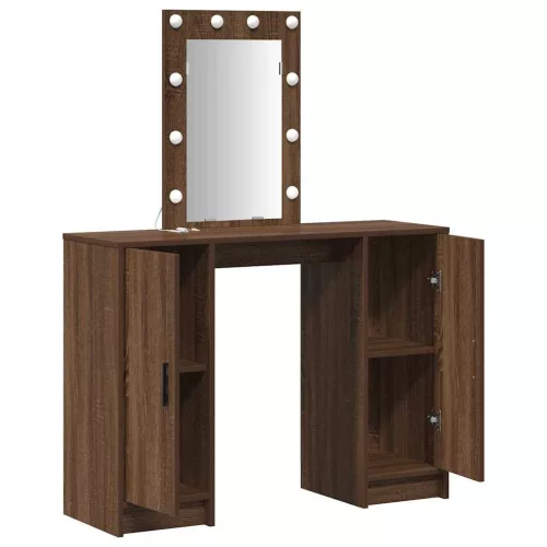 Öltözködőasztal tárolóval Barna 102 x 33 x 135 cm Faanyag