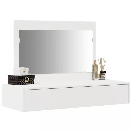 Öltözködőasztal fiókkal tükörrel Fehér 100 x 40 x 70 cm Faanyag