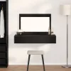 Öltözködőasztal fiókkal Fekete 100 x 40 x 70 cm Faanyag