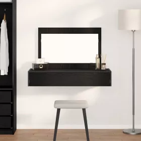 Öltözködőasztal fiókkal Fekete 100 x 40 x 70 cm Faanyag