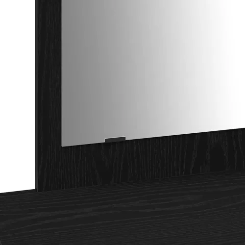 Öltözködőasztal fiókkal Fekete 100 x 40 x 70 cm Faanyag