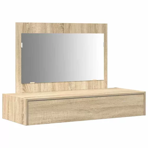 Öltözködőasztal fiókkal tükörrel Barna 100 x 40 x 70 cm Faanyag