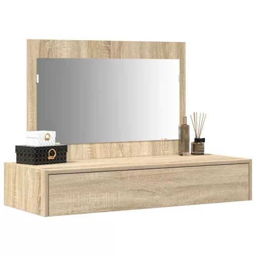 Öltözködőasztal fiókkal tükörrel Barna 100 x 40 x 70 cm Faanyag