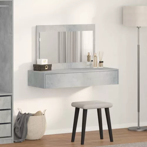 Öltözködőasztal fiókkal Szürke 100 x 40 x 70 cm Faanyag