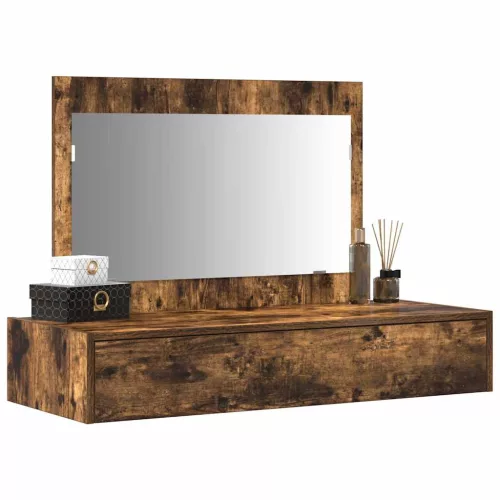 Öltözködőasztal fiókkal tükörrel Barna 100 x 40 x 70 cm Faanyag