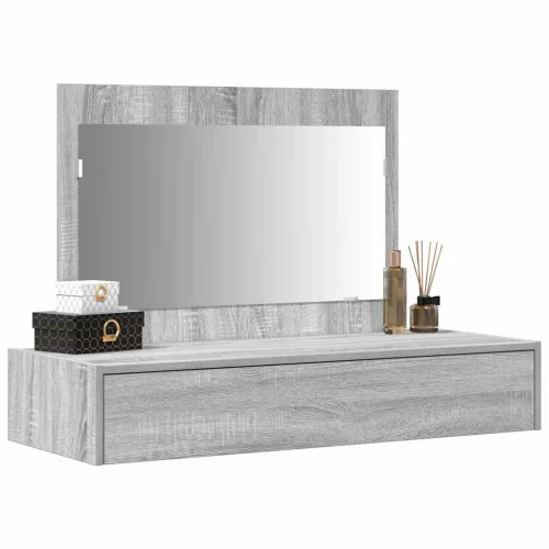Öltözködőasztal fiókkal Szürke 100 x 40 x 70 cm Faanyag