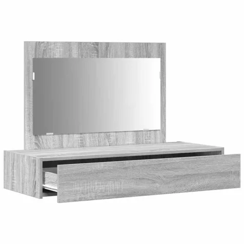 Öltözködőasztal fiókkal Szürke 100 x 40 x 70 cm Faanyag