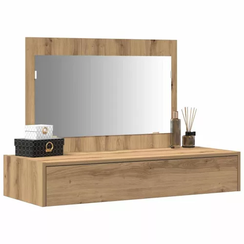 Öltözködőasztal fiókkal tükörrel Barna 100 x 40 x 70 cm Faanyag