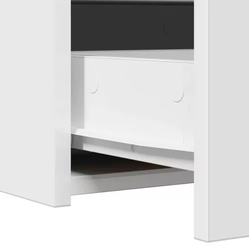Öltözködőasztal LED -es lámpákkal Fehér 60 x 40 x 70 cm Faanyag