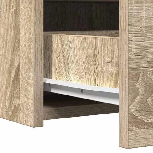 Öltözködőasztal LED -es lámpákkal Barna 60 x 40 x 70 cm Faanyag