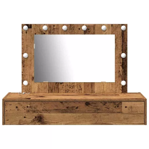 Öltözködőasztal fiókkal tükörrel Barna 100 x 40 x 70 cm Faanyag