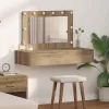 Öltözködőasztal fiókkal tükörrel Barna 100 x 40 x 70 cm Faanyag
