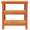 Munkapad polcokkal Viaszbarna 78.5 x 50 x 80 cm Tömör fenyőfa