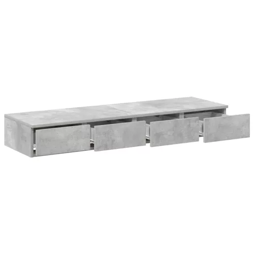 Ágyfiókok fiókkal Beton szürke 120 x 36.5 x 16.5 cm Faanyag