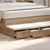 Ágyfiókok fiókkal kézműves tölgy 120 x 36.5 x 16.5 cm Faanyag