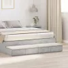 Ágyfiókok fiókkal Beton szürke 140 x 36.5 x 16.5 cm Faanyag