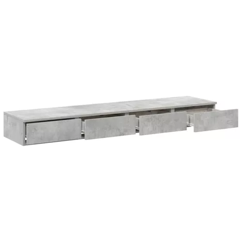 Ágyfiókok fiókkal Beton szürke 140 x 36.5 x 16.5 cm Faanyag