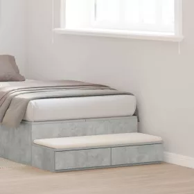   Ágyfiókok fiókkal Beton szürke 75 x 36.5 x 16.5 cm Faanyag