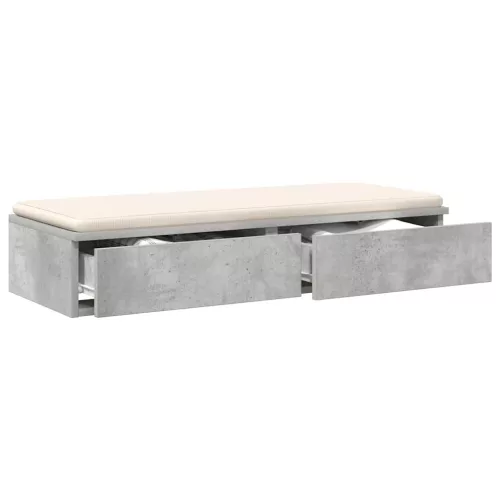 Ágyfiókok fiókkal Beton szürke 75 x 36.5 x 16.5 cm Faanyag