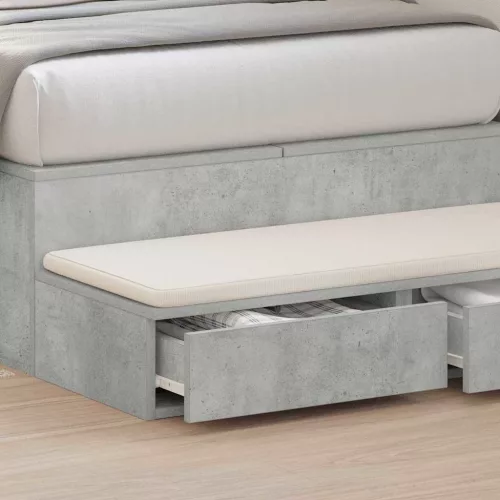 Ágyfiókok fiókkal Beton szürke 75 x 36.5 x 16.5 cm Faanyag