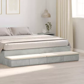   Ágyfiókok fiókkal Beton szürke 180 x 36.5 x 16.5 cm Faanyag