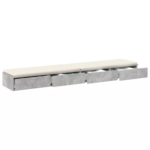 Ágyfiókok fiókkal Beton szürke 180 x 36.5 x 16.5 cm Faanyag