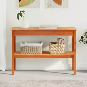 Konzolasztal Viaszbarna 110 x 40 x 75 cm Tömör fenyőfa