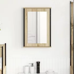 Fürdőszobai tükörszekrény Barna 42 x 12 x 60 cm Faanyag