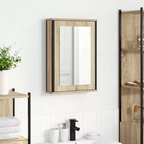 Fürdőszobai tükörszekrény Barna 42 x 12 x 60 cm Faanyag