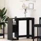 Bárasztal polcokkal Fekete tölgy 124 x 46 x 103.5 cm Faanyag