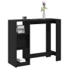Bárasztal polcokkal Fekete tölgy 124 x 46 x 103.5 cm Faanyag