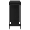 Bárasztal polcokkal Fekete tölgy 124 x 46 x 103.5 cm Faanyag