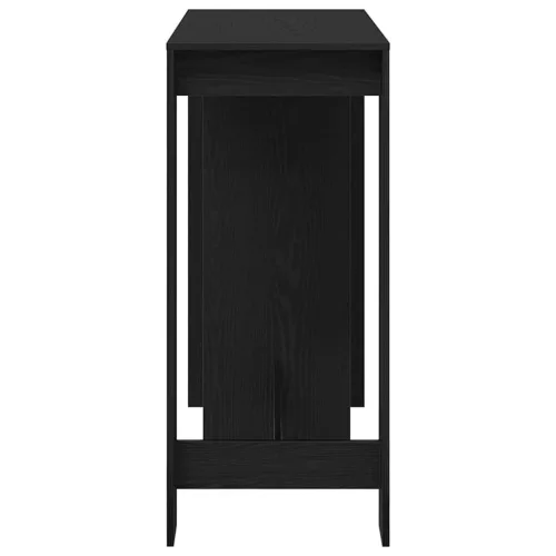 Bárasztal polcokkal Fekete tölgy 124 x 46 x 103.5 cm Faanyag