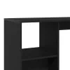 Bárasztal polcokkal Fekete tölgy 124 x 46 x 103.5 cm Faanyag