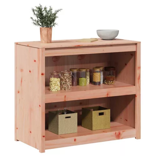 Konyhaszekrény polcokkal Barna 106 x 55 x 92 cm tömör duglászfa