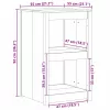 Konyhaszekrény polcokkal Barna 55 x 55 x 92 cm tömör duglászfa