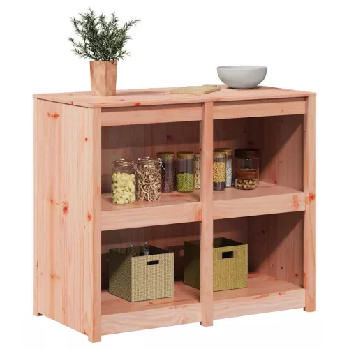 Konyhaszekrény polcokkal Barna 106 x 55 x 92 cm tömör duglászfa