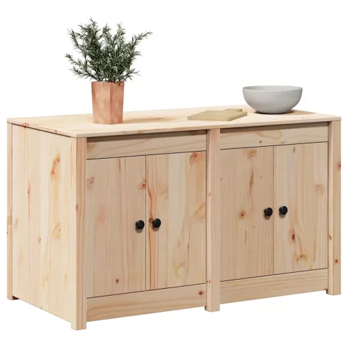 Konyhaszekrény polcokkal Barna 106 x 55 x 64 cm Tömör fenyőfa