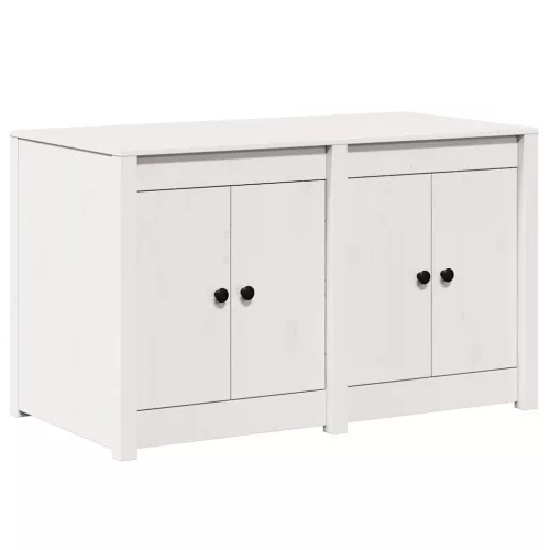Konyhaszekrény polcokkal Fehér 106 x 55 x 64 cm Tömör fenyőfa