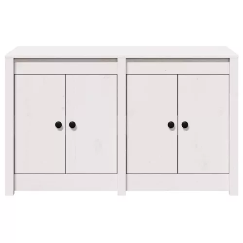 Konyhaszekrény polcokkal Fehér 106 x 55 x 64 cm Tömör fenyőfa