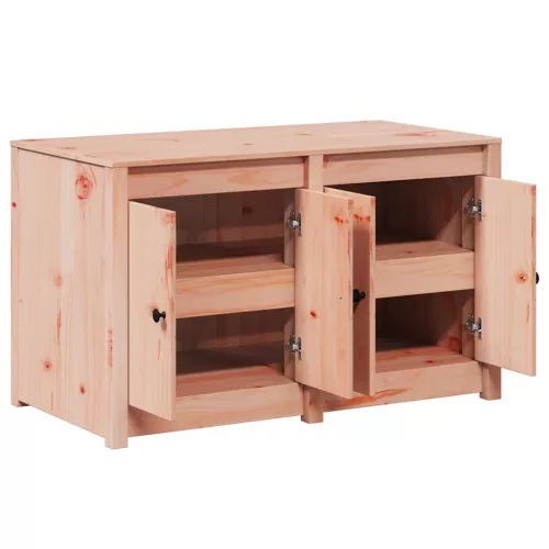 Konyhaszekrény polcokkal Barna 106 x 55 x 64 cm Tömör fenyőfa
