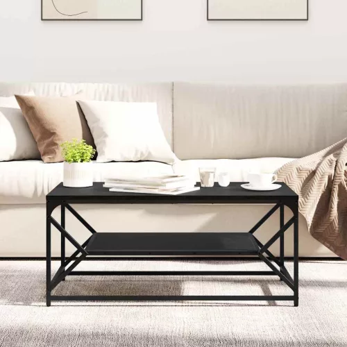 Dohányzóasztal Musta tammi 90 x 50 x 40 cm Műszaki fa és acél