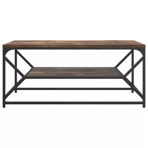 Dohányzóasztal Füstölt tölgy 90 x 50 x 40 cm Műszaki fa és acél