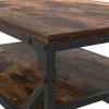 Dohányzóasztal Füstölt tölgy 90 x 50 x 40 cm Műszaki fa és acél