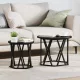 Oldal asztal 2 pcs Musta tammi 50 x 50 x 40 cm