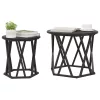 Oldal asztal 2 pcs Musta tammi 50 x 50 x 40 cm