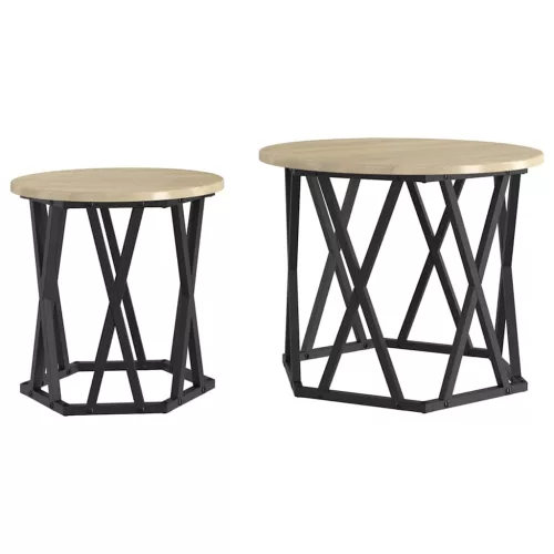 Oldal asztal 2 pcs sonoma tölgy 50 x 50 x 40 cm
